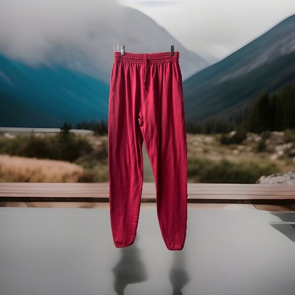 Lee Premium Jersey Y2K Joggers Mens Size Large Red Made in USA Tie Vintage - Picture 1 of 7